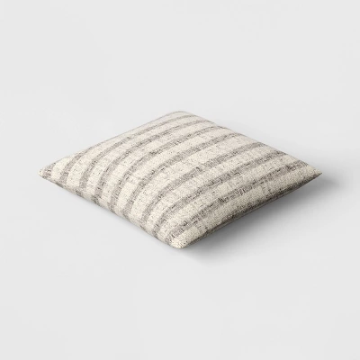 Woven Striped Square Throw Pillow Black/Ivory - Threshold™ - Image 2