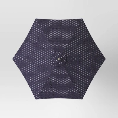 9'x9' Arete Market Patio Umbrella Navy - Threshold™ - Image 3