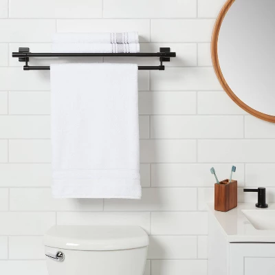 Modern Towel Rack Black - Threshold™