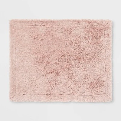 Long Faux Fur Throw Blanket Blush - Threshold™ - Image 2