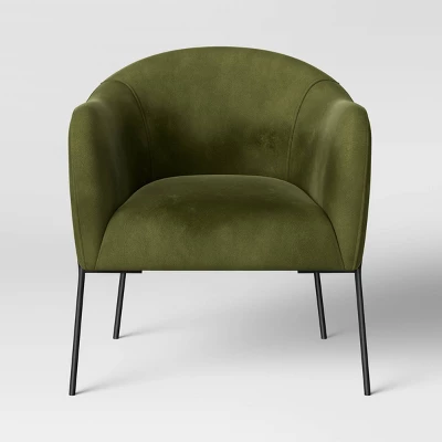 Gladden Rounded Back Anywhere Chair Dark Green - Threshold™ - Image 2
