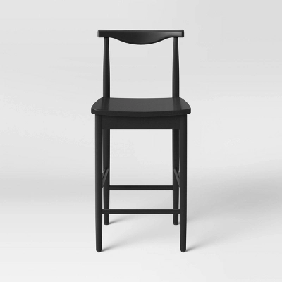 Biscoe Wood Counter Height Barstool Black - Threshold™ - Image 2