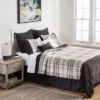 8pc Plaid With Corduroy Comforter Bedding Set Gray/Taupe - Threshold™