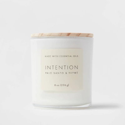 Wood Lidded Glass Wellness Intention Candle - Threshold™ - Image 4