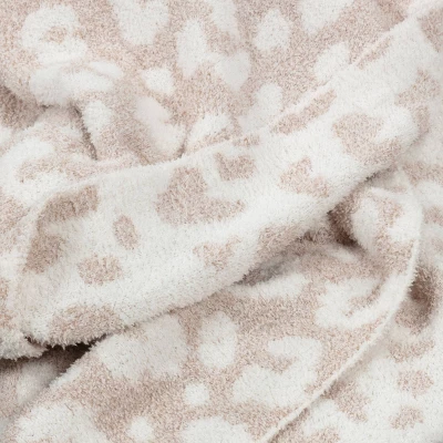 Cozy Feathery Knit Cheetah Throw Blanket Beige - Threshold™ - Image 3