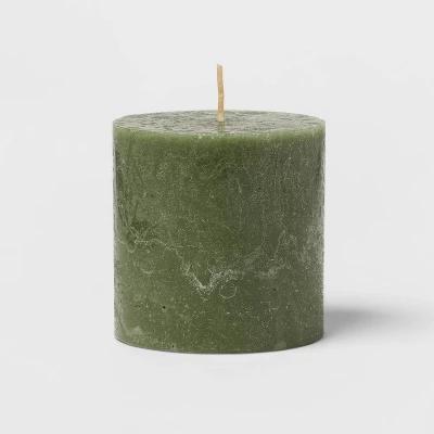 Pillar Candle Water Mint & Eucalyptus Green - Threshold™ - Image 2