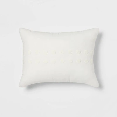 8pc Tufted Broken Stripe Comforter Bedding Set White - Threshold™ - Image 8