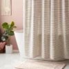 Woven Dotted Line Shower Curtain - Threshold™