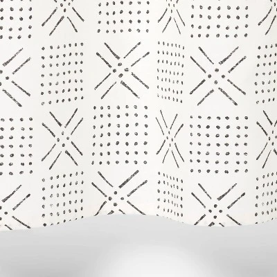 Shapes Shower Curtain White - Threshold™ - Image 4