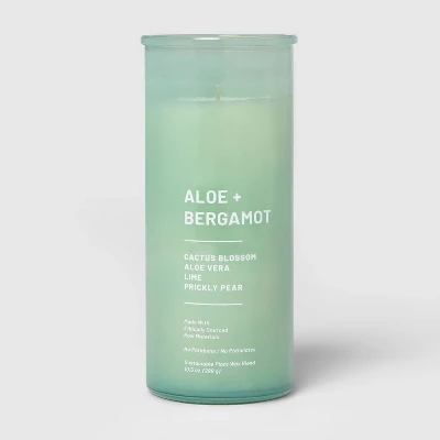 Glass Jar Aloe And Bergamot Candle Green - Threshold™ - Image 3