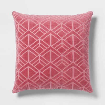 Euro Carved Velvet Jacquard Decorative Throw Pillow - Threshold™ - Image 4