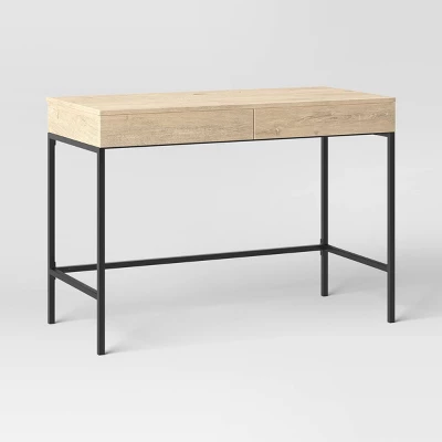 Loring Wood Writing Desk With Drawers And Charging Station - Threshold™ - Image 12