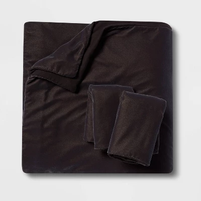 Lustrous Velvet Duvet Cover & Sham Set - Threshold™ - Image 3