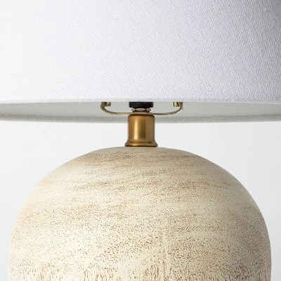 Medium Faux Wood Table Lamp Brown - Threshold™ Designed With Studio McGee - Image 4