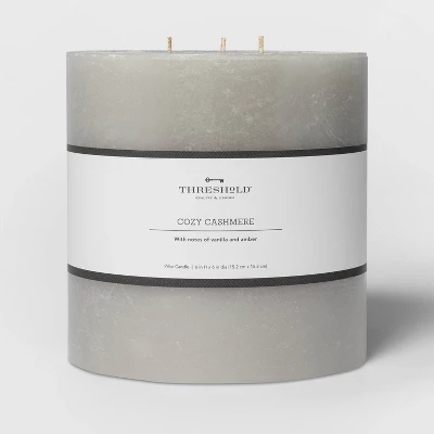 Pillar Cozy Cashmere Candle Gray - Threshold™ - Image 4