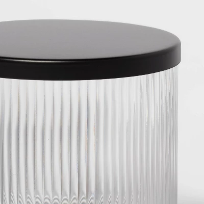Ribbed Glass Canister Black - Threshold™ - Image 3