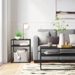 Glasgow Metal End Table Black - Threshold™