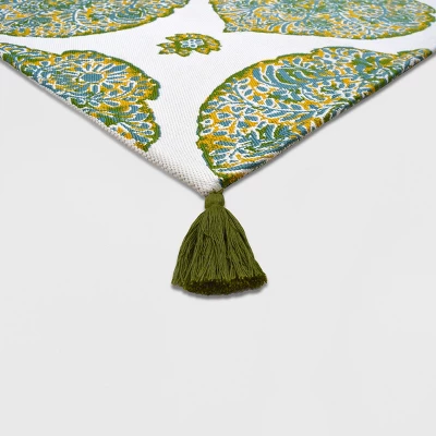 5' X 7' Sunshine Medallion Outdoor Rug Yellow - Threshold™