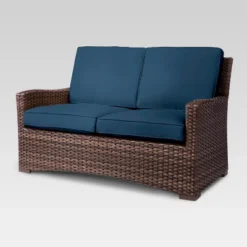 Halsted Wicker Patio Loveseat - Threshold