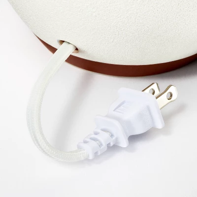 Ceramic Table Lamp With Gingham Print Pleated Shade White (Includes LED Light Bulb) - Threshold™ Designed With Studio McGee - Image 4