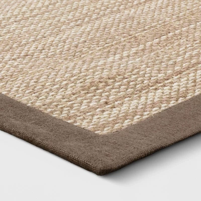 Solid Woven Border Rug - Threshold - Image 2