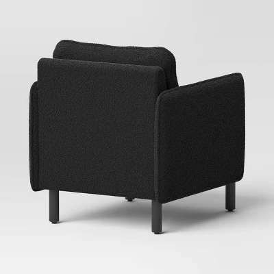 Square Back Accent Chair Black - Threshold™ - Image 3