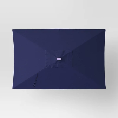 10'x6' Rectangular Solar Market Patio Umbrella - Black Pole - Threshold™ - Image 3