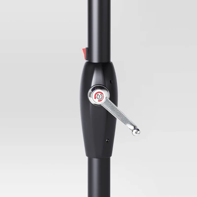 10'x6' Rectangular Solar Market Patio Umbrella - Black Pole - Threshold™ - Image 4