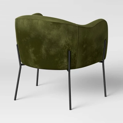 Gladden Rounded Back Anywhere Chair Dark Green - Threshold™ - Image 3