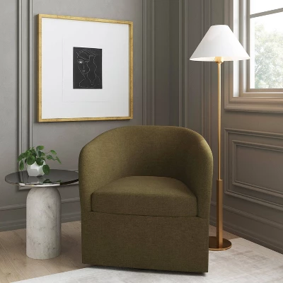 Rhea Swivel Chair In Linen - Threshold™ - Image 10