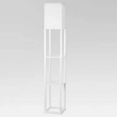Alabaster Shelf Floor Lamp Light Brown - Threshold™ - Image 2