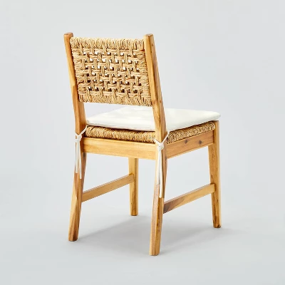 2pk Temescal Valley Wood And Woven Dining Chairs With Cushion Cream - Threshold™ Designed With Studio McGee - Image 3