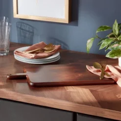 Large Wooden Rectangle Serving Board With Handle - Threshold™