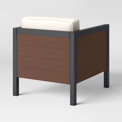 Bryant 2pk Faux Wood Patio Club Chairs - Gray/Natural - Threshold™ - Image 2