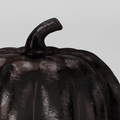 Medium Halloween Glass Pumpkin Black - Threshold™ - Image 2