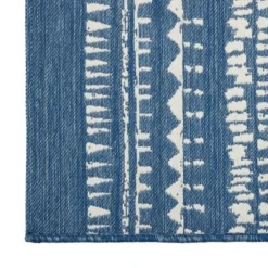 5' X 7' Fringe Outdoor Rug Blue Striped - Threshold™