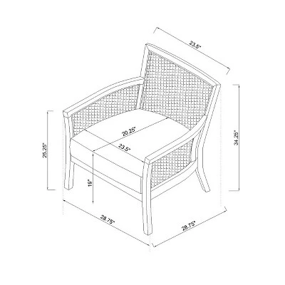 Laconia Caned Accent Chair Beige - Threshold™ - Image 5