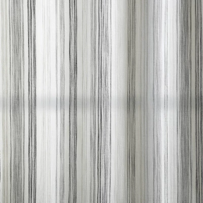 1pc 50"x84" Light Filtering Striped Curtain Panel Gray - Threshold™ - Image 4