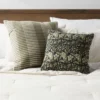 Square Double Cloth Printed Decorative Throw Pillow Navy/Green/Cream - Threshold™