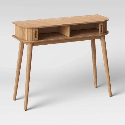 Adelpha Console Table With Sliding Doors Natural - Threshold™ - Image 3