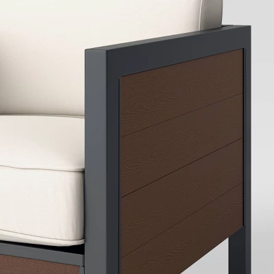 Bryant 2pk Faux Wood Patio Club Chairs - Gray/Natural - Threshold™ - Image 3