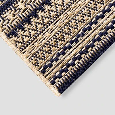 7' X 10' Lake Stripe Outdoor Rug Navy - Threshold™