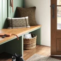 Oversized Textured Woven Cotton Striped Lumbar Throw Pillow - Threshold™