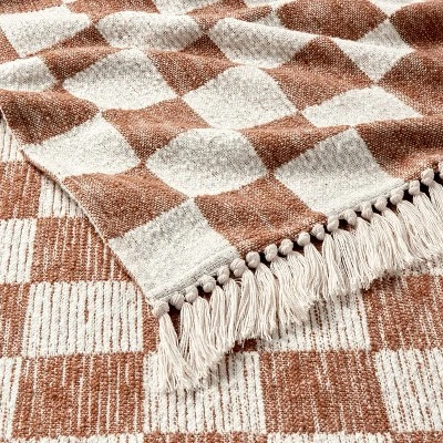 60"x80" Woven Cotton Checkered Bed Throw - Threshold™ - Image 2