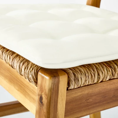 2pk Temescal Valley Wood And Woven Dining Chairs With Cushion Cream - Threshold™ Designed With Studio McGee - Image 4