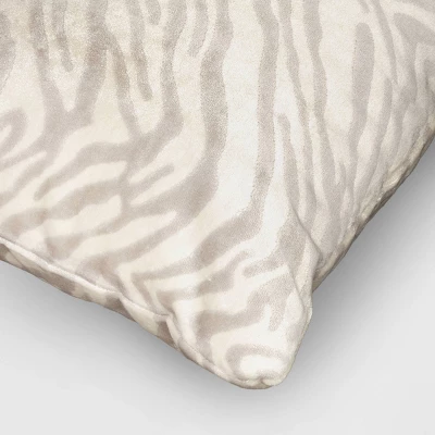 Velvet Jacquard Zebra Lumbar Throw Pillow - Threshold™ - Image 3