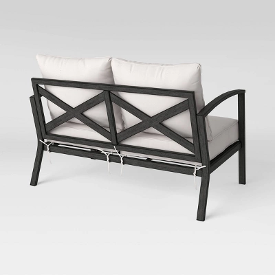 Ryegate Weathered Teak Patio Loveseat - Threshold™ - Image 3