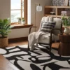 Abstract Inkblot Rug Black/White - Threshold™