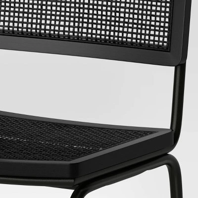 Errol Cane And Wood Dining Chair With Metal Legs Black - Threshold™ - Image 4