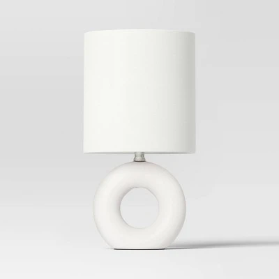 Abstract Ceramic Mini Table Lamp White - Threshold™ - Image 4
